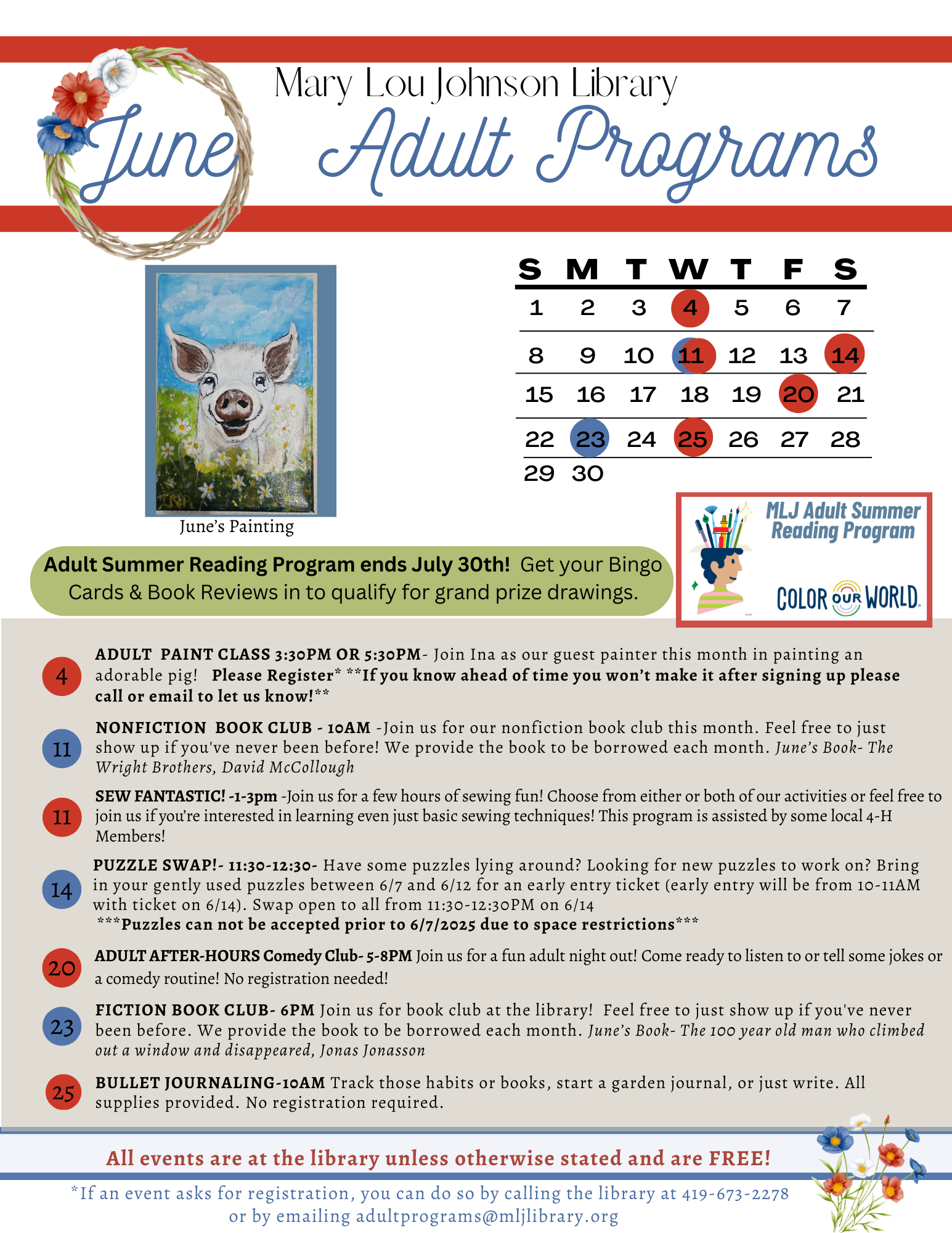 June '25 Adult Programs
